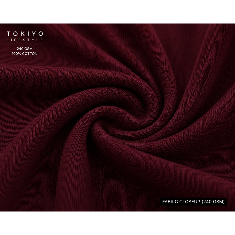 Tokiyo Lifestyle Oversized T-Shirt - TOTM017 - Wine