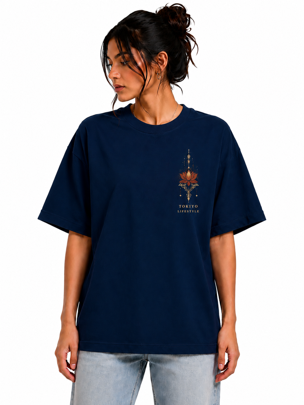 Tokiyo Lifestyle Women Oversized T-Shirt - TOVWO025 - Airforce