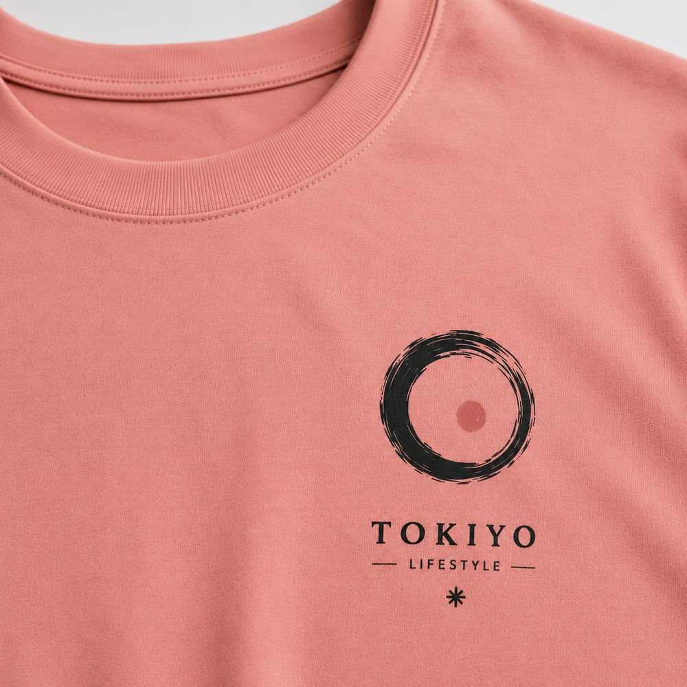Tokiyo Lifestyle Oversized T-Shirt - TOTM009 - Peach - Image 3
