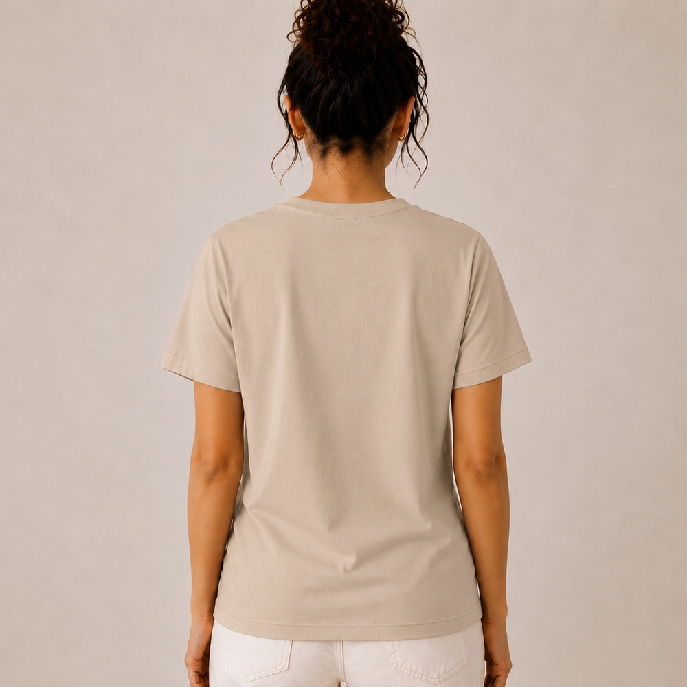 Tokiyo Lifestyle Women Regular T-Shirt - TRTWO004 - Beige - Image 2