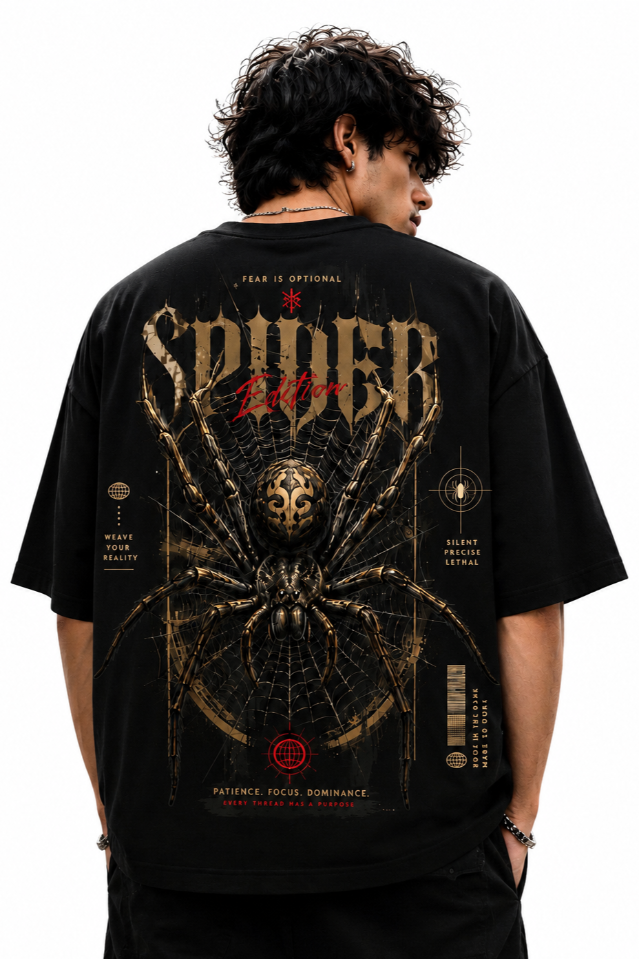 Tokiyo Lifestyle Oversized T-Shirt - TOTM044 Black - Image 1
