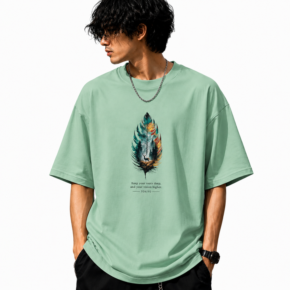 Tokiyo Lifestyle Oversized T-Shirt - TOTM017 - Pista