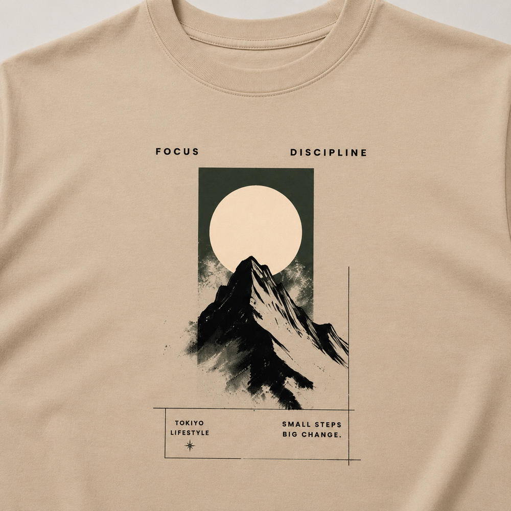 Tokiyo Lifestyle Regular T-Shirt - TRTM003 - Beige - Image 3