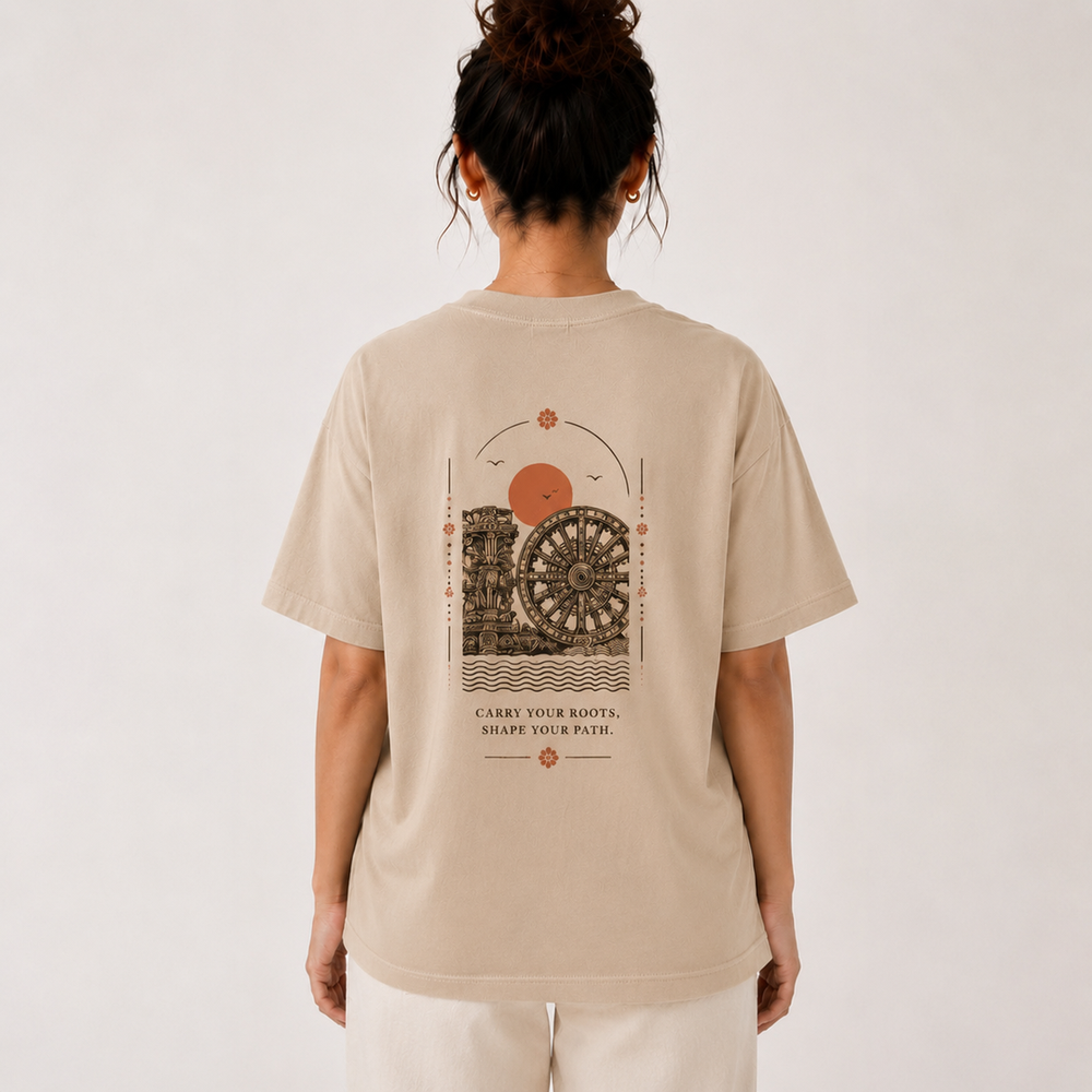 Tokiyo Lifestyle Women Oversized T-Shirt - TOVWO012 - Beige - Image 2
