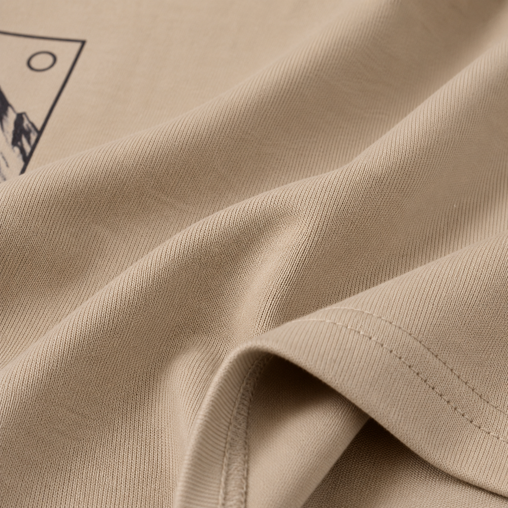 Tokiyo Lifestyle Regular T-Shirt - TRTM002 - Beige - Image 4