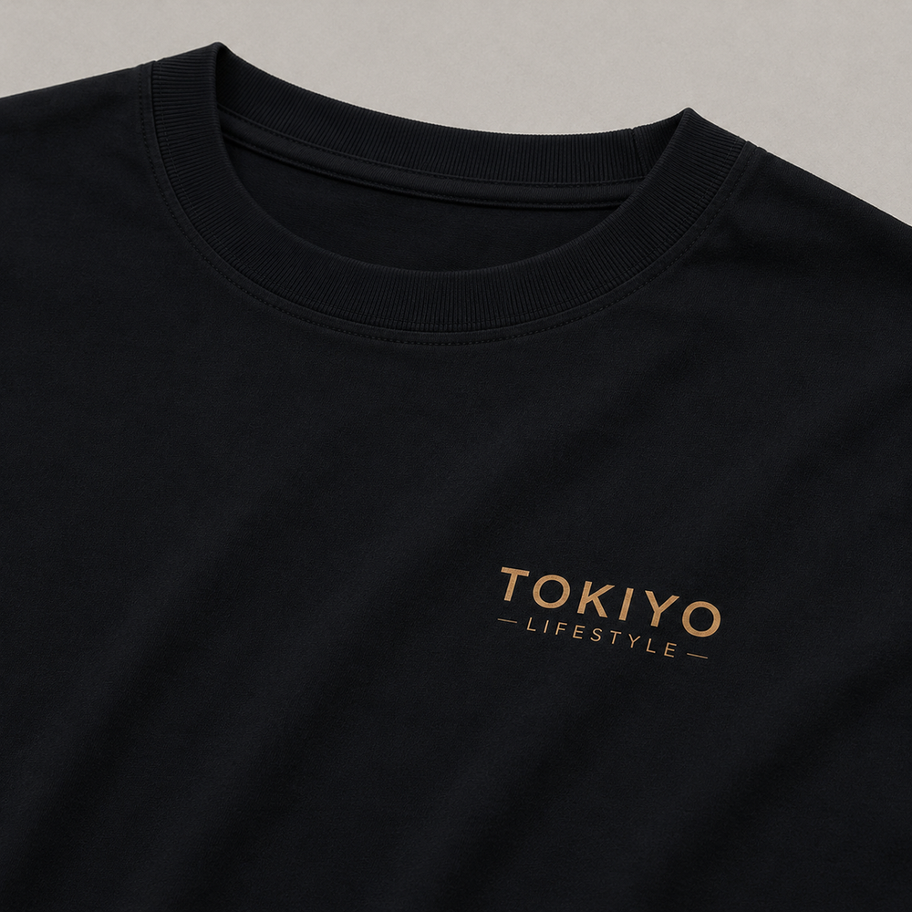 Tokiyo Lifestyle Oversized T-Shirt - TOTM008 - Black - Image 3