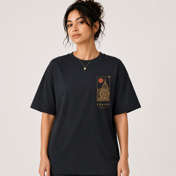 Tokiyo Lifestyle Women Oversized T-Shirt - TOVWO012 - Black - Image 1