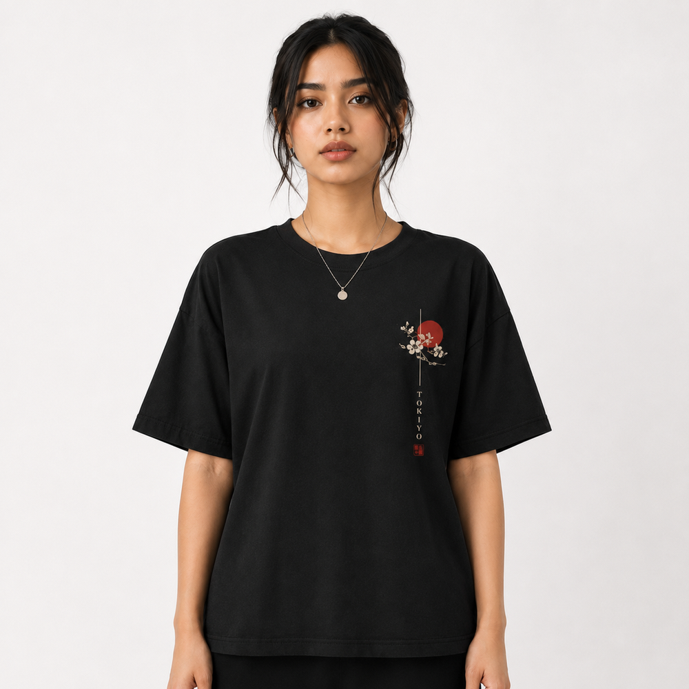 Tokiyo Lifestyle Women Oversized T-Shirt - TOVWO017 - Black - Image 1