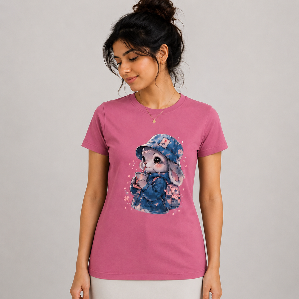 Tokiyo Lifestyle Women Regular T-Shirt - TRTWO002 - Onion Pink - Image 1