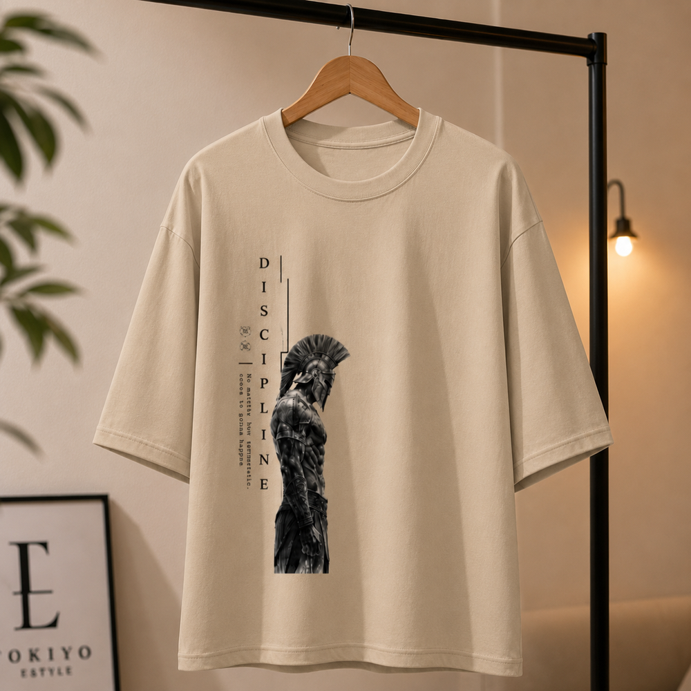 Tokiyo Lifestyle Oversized T-Shirt - TOTM016 - Beige