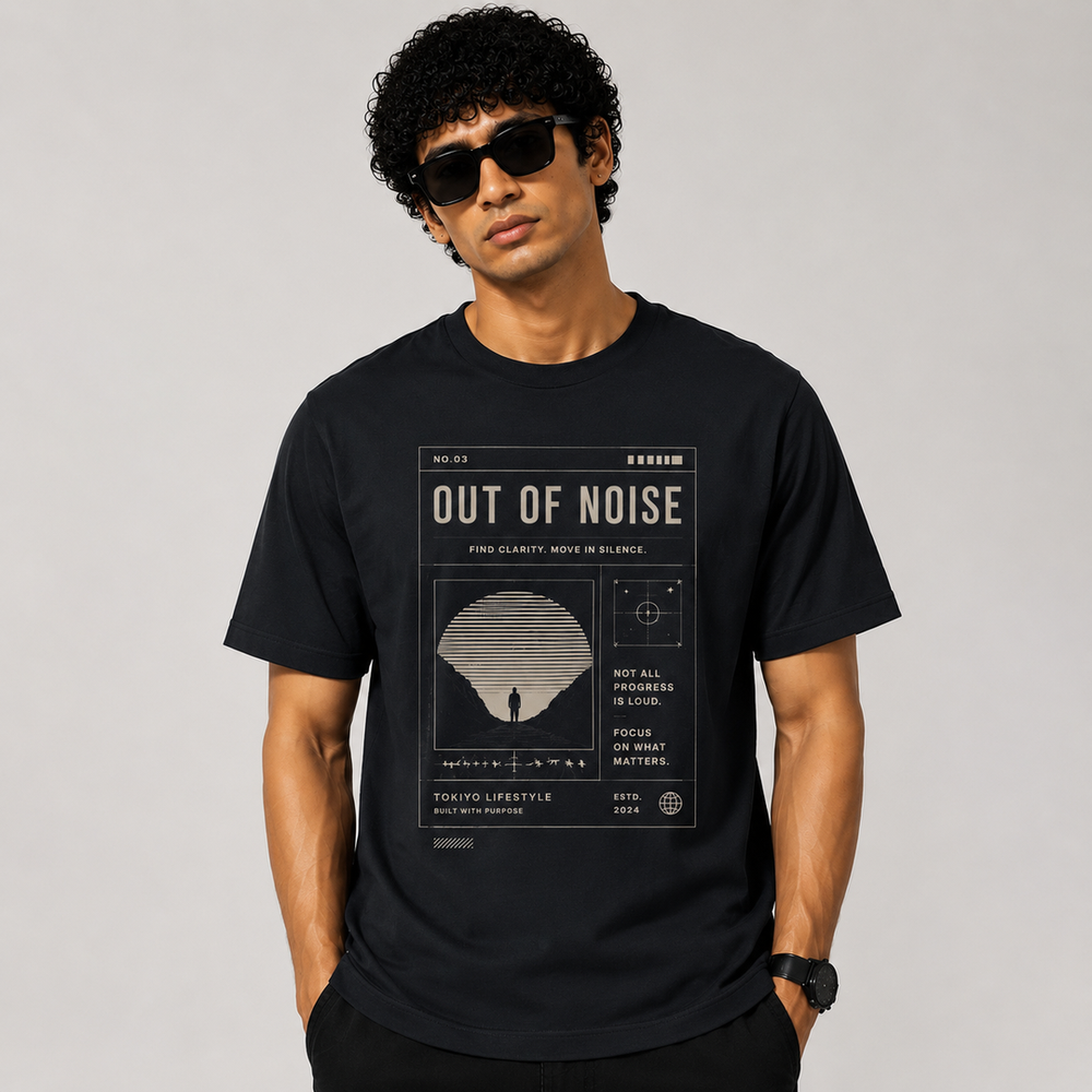 Tokiyo Lifestyle Regular T-Shirt - TRTM009 - Black - Image 1
