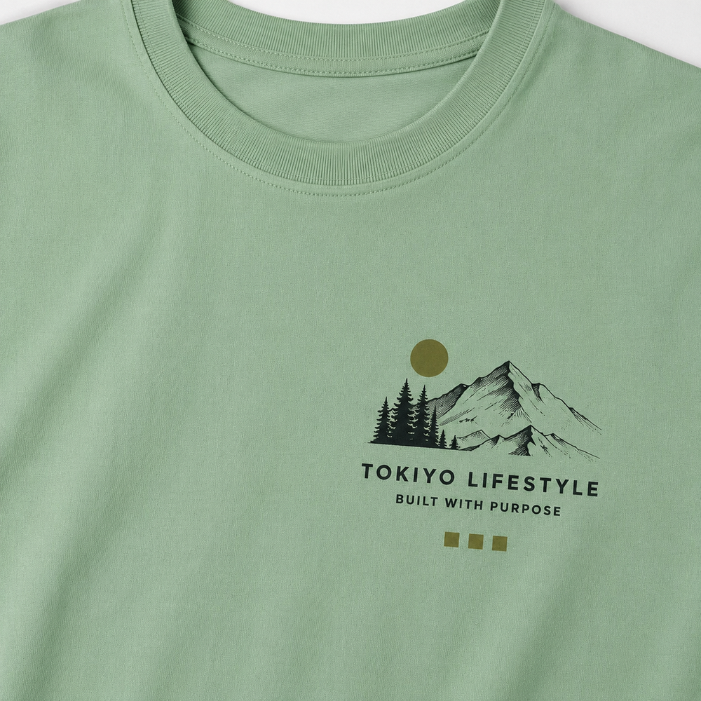 Tokiyo Lifestyle Regular T-Shirt - TRTM008 - Pista - Image 3