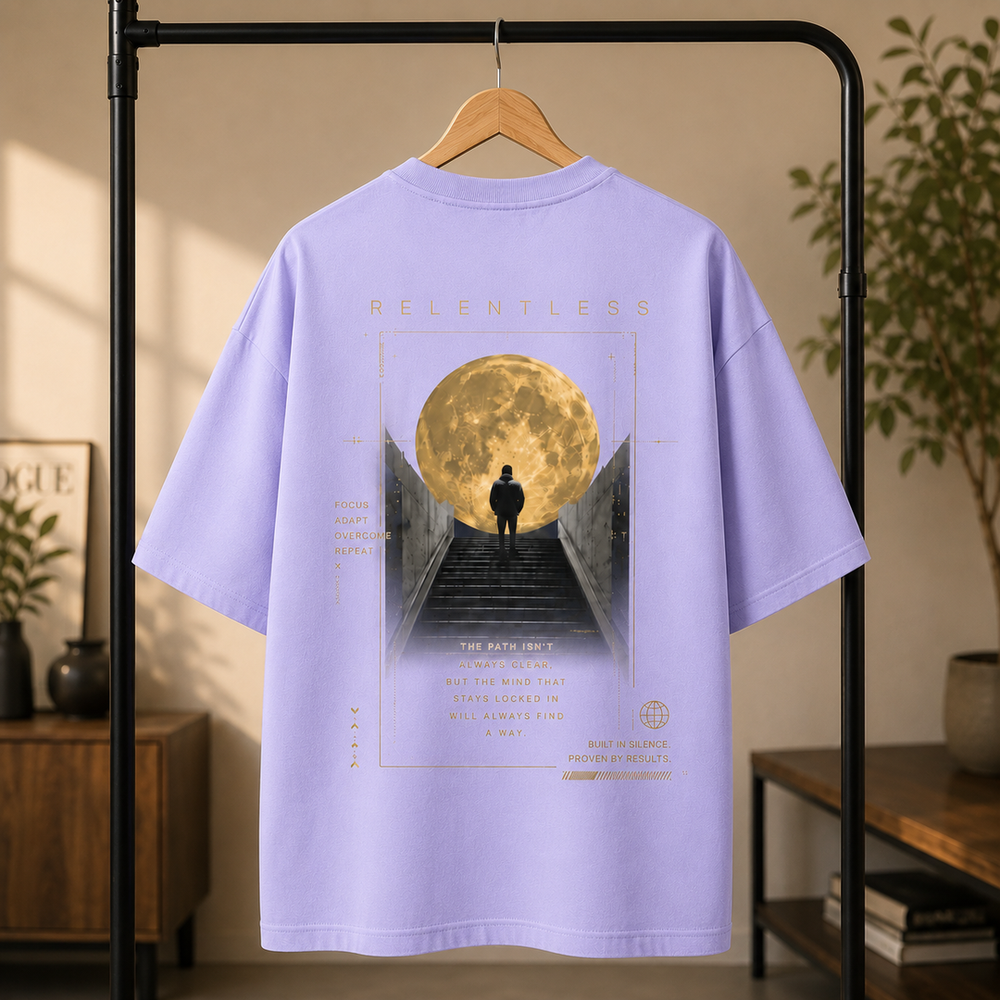 Tokiyo Lifestyle Oversized T-Shirt - TOTM013 - Lavender