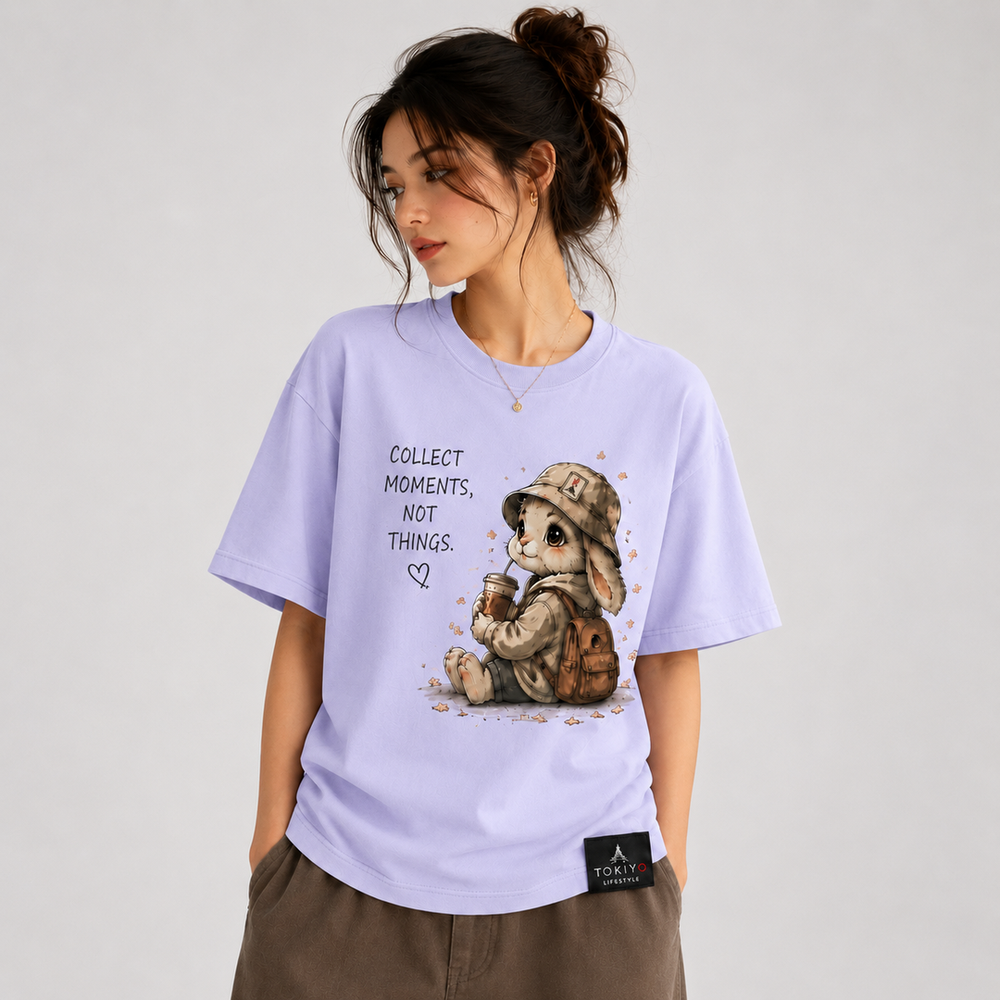 Tokiyo Lifestyle Women Oversized T-Shirt - TOVWO001 - Lavender - Image 1
