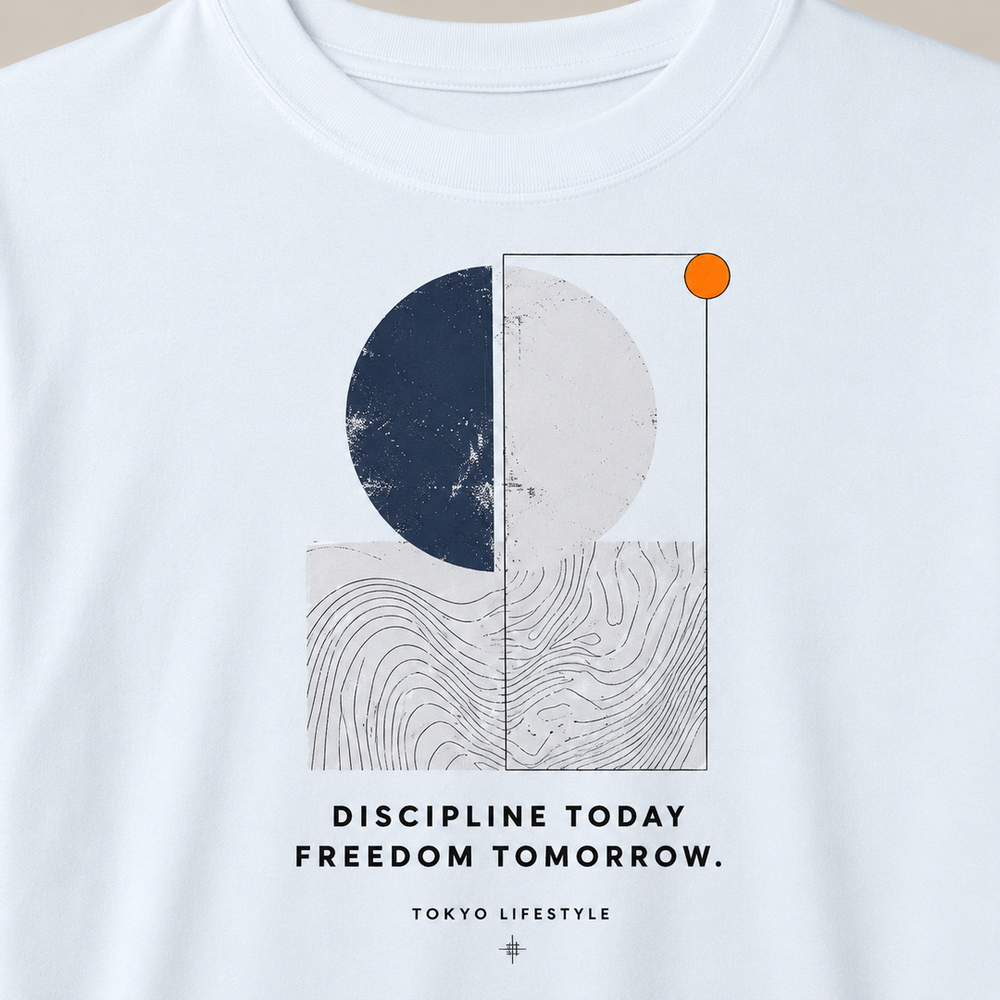 Tokiyo Lifestyle Regular T-Shirt - TRTM005 - White - Image 3