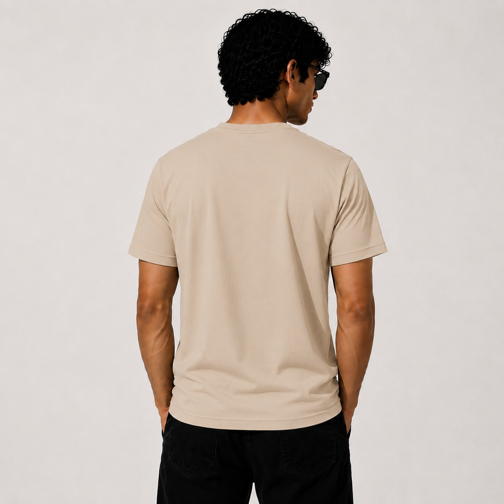 Tokiyo Lifestyle Regular T-Shirt - TRTM002 - Beige - Image 2