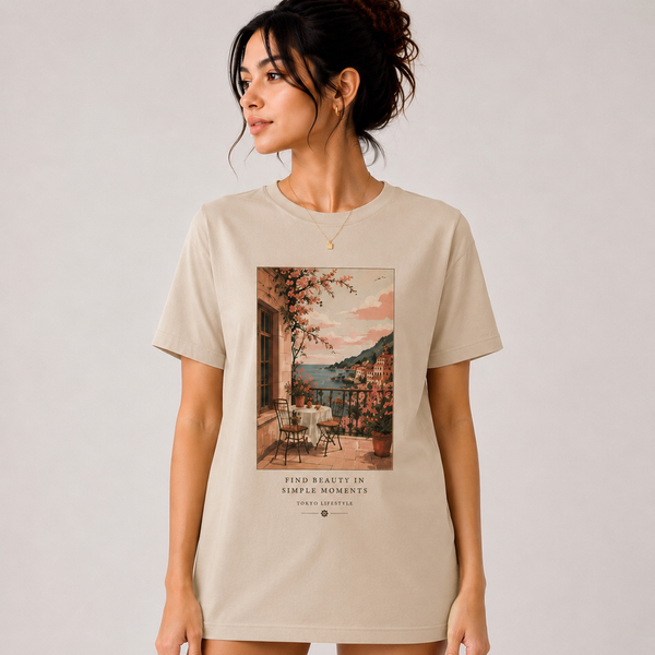 Tokiyo Lifestyle Women Regular T-Shirt - TRTWO001 - Beige - Image 1