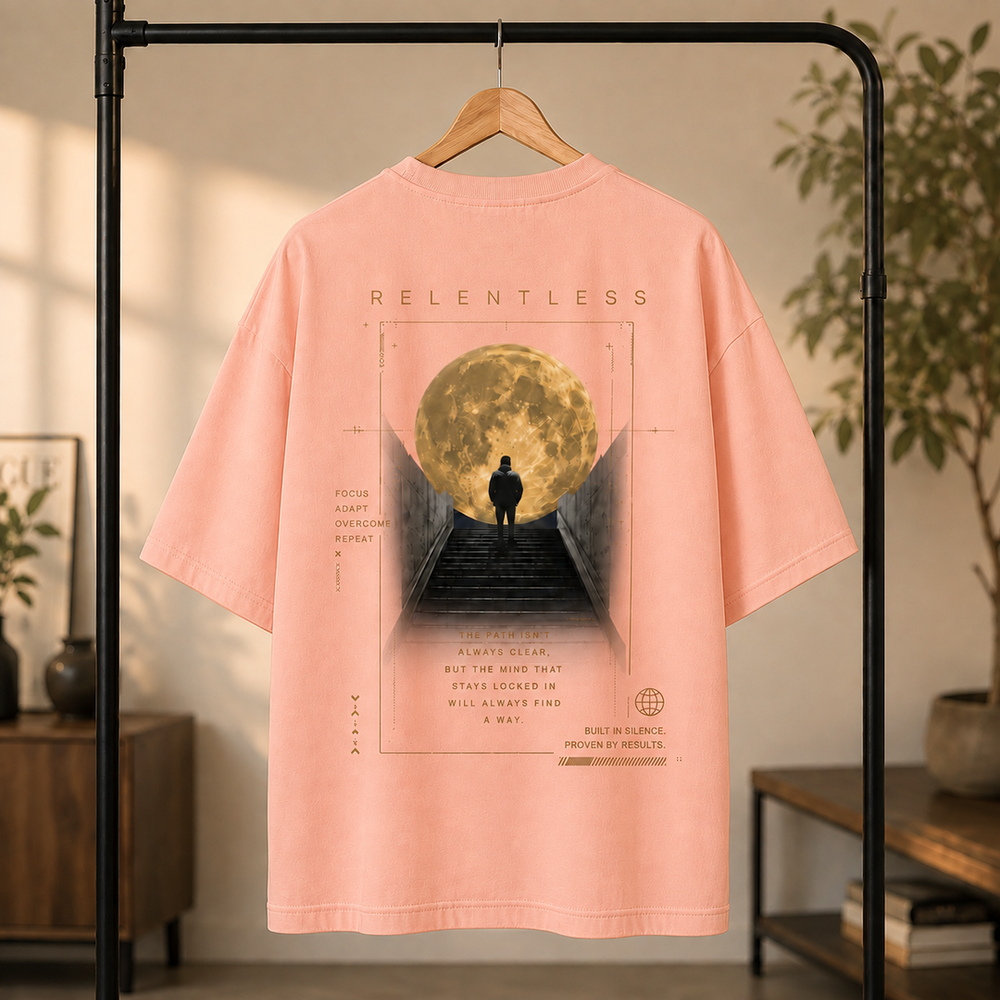 Tokiyo Lifestyle Oversized T-Shirt - TOTM013 - Peach