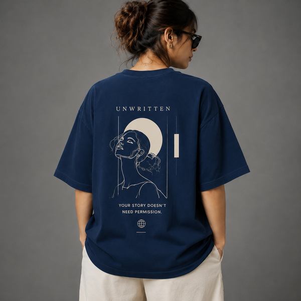 Tokiyo Lifestyle Women Oversized T-Shirt - TOVWO015 - Airforce - Image 2